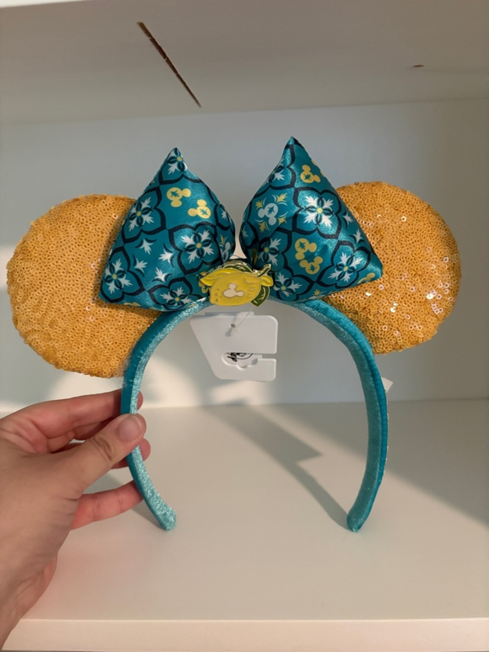 Limoncello Sequin Minnie Ear Headband NWT